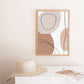 Abstrakte Beige Wandkunst Leinwanddrucke