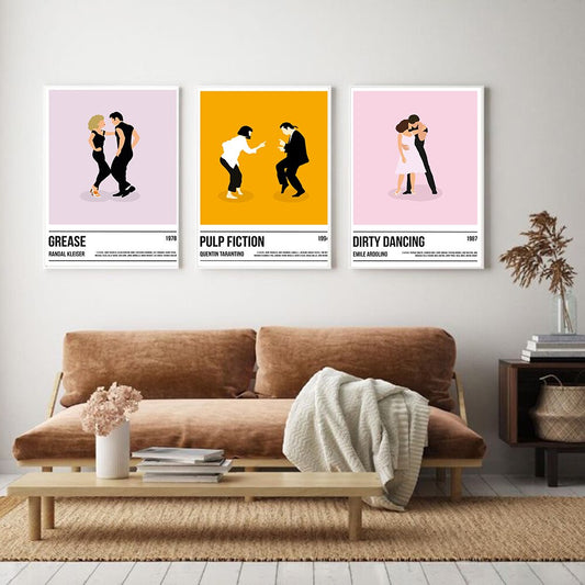 Fett-Poster, Leinwanddrucke, Dirty Dancing, Filmgemälde, Vintage-Pulp-Fiction-Film, Bild, Freund, Weihnachtsgeschenk, Heimdekoration
