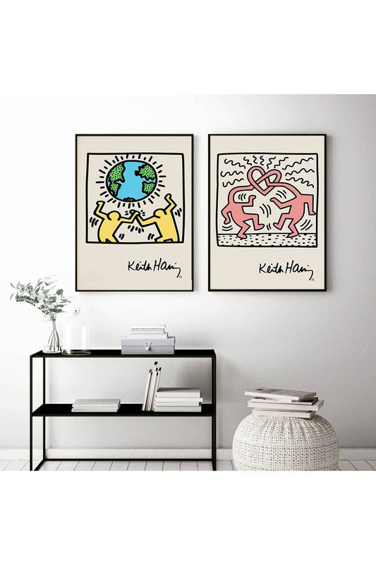 Keith Haring Inspiriertes Leinwandkunst