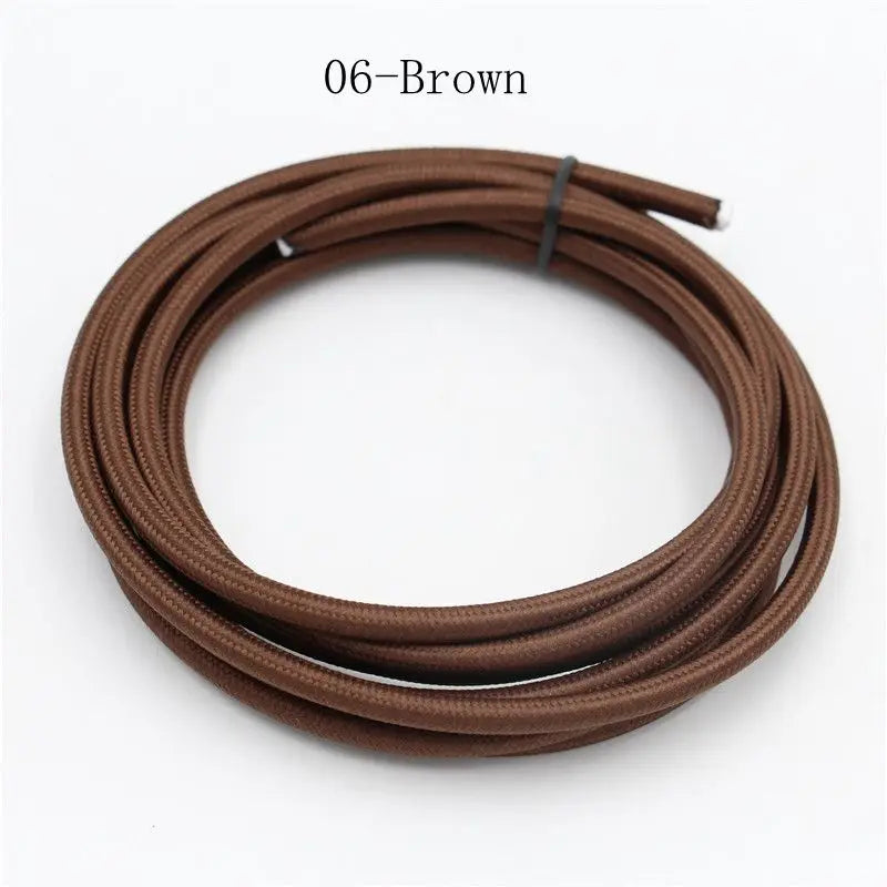 Frendorf | 2 Kern Vintage Textilstoff Elektrische Draht – Geflochtener Flex-Kabel für Beleuchtung (2m, 3m, 5m, 10m)