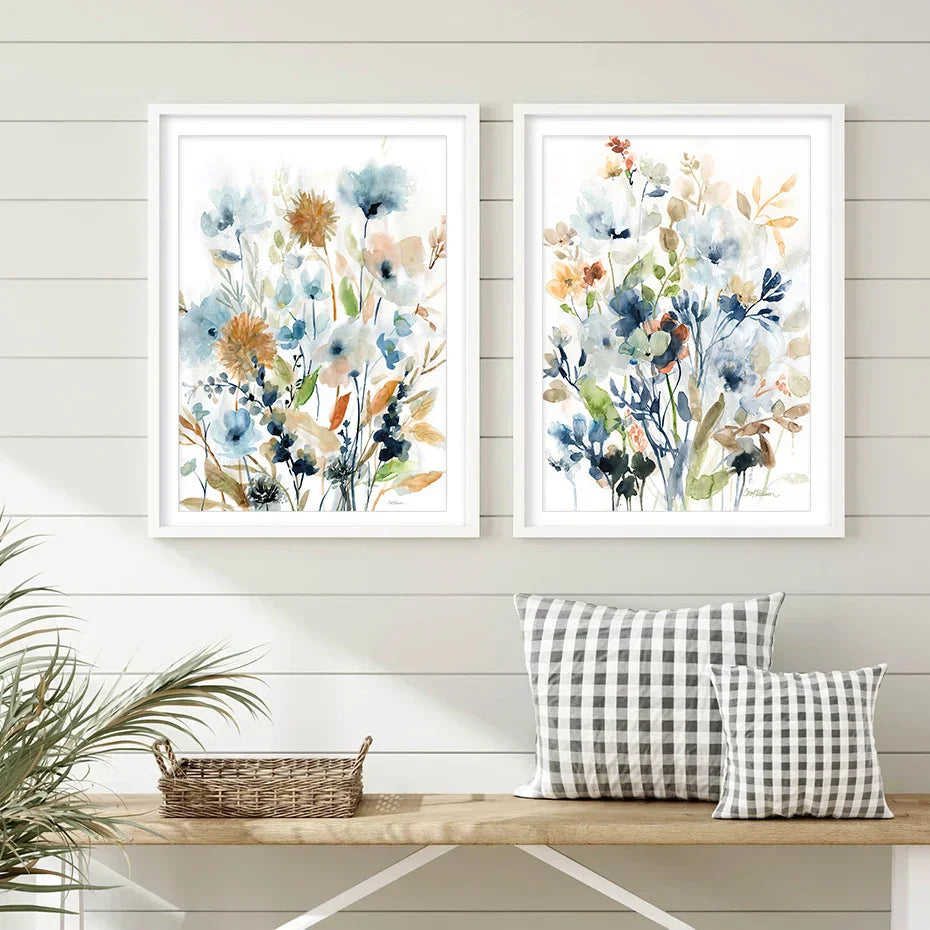 Frendorf | ArtisBloom Botanisches Aquarell Poster | Leinwanddruck mit Blumen & Blättern | Wandkunst für Wohnzimmer & Heimdekoration