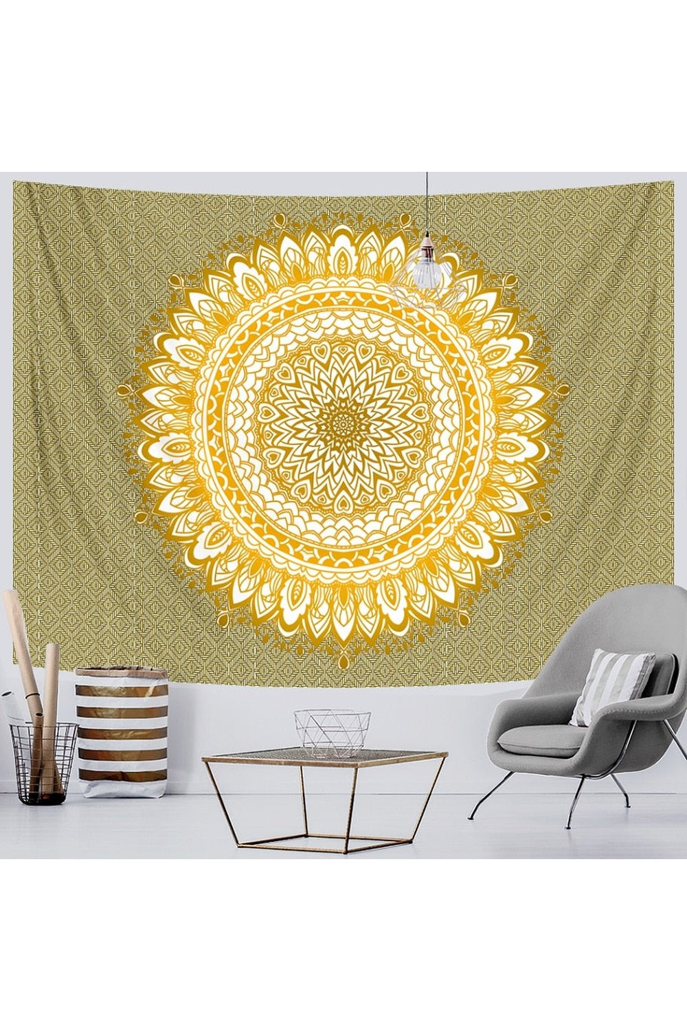 Trippy Mandala Wandteppich