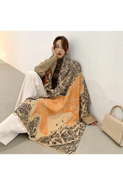 Herbstdekoration Cashmere Luxus Schals