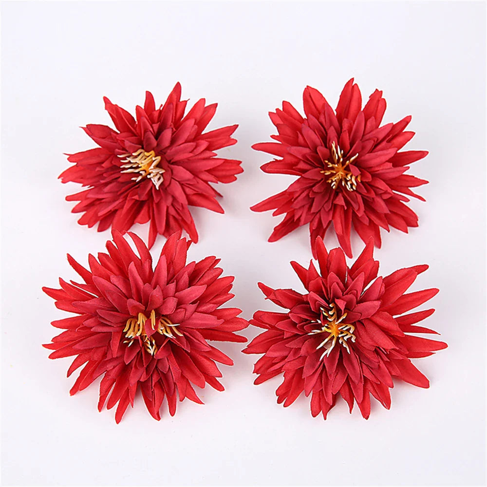 Frendorf | 10 Stück Künstliche Chrysantheme Blumen Köpfe – Seidenfake Blumen für Hochzeiten, Partys, Dekorationen, Sträuße und Girlanden Zubehör