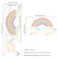 Frendorf | Einhorn- und Regenbogen-Wandaufkleber