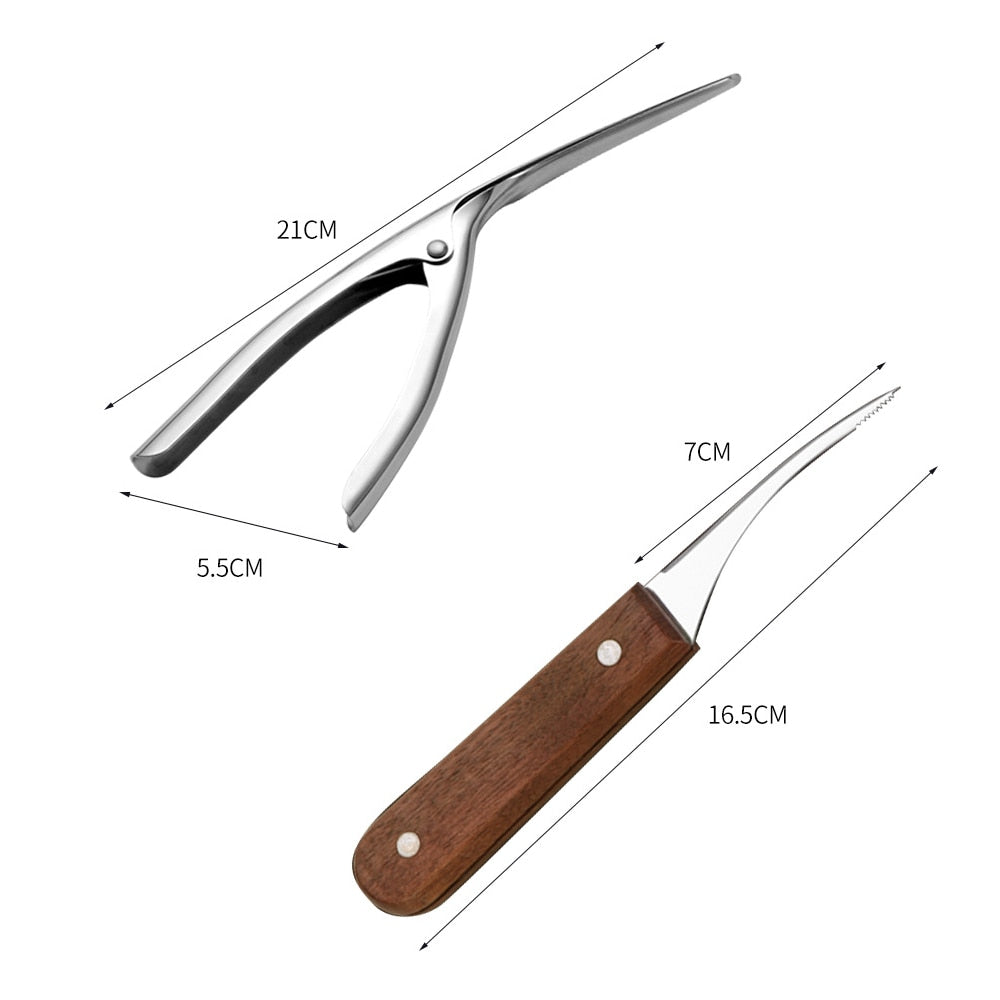 Frendorf | 2 Stück Edelstahl Garnelen Schäler Set