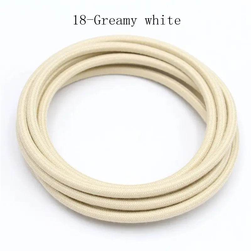 Frendorf | 2 Kern Vintage Textilstoff Elektrische Draht – Geflochtener Flex-Kabel für Beleuchtung (2m, 3m, 5m, 10m)