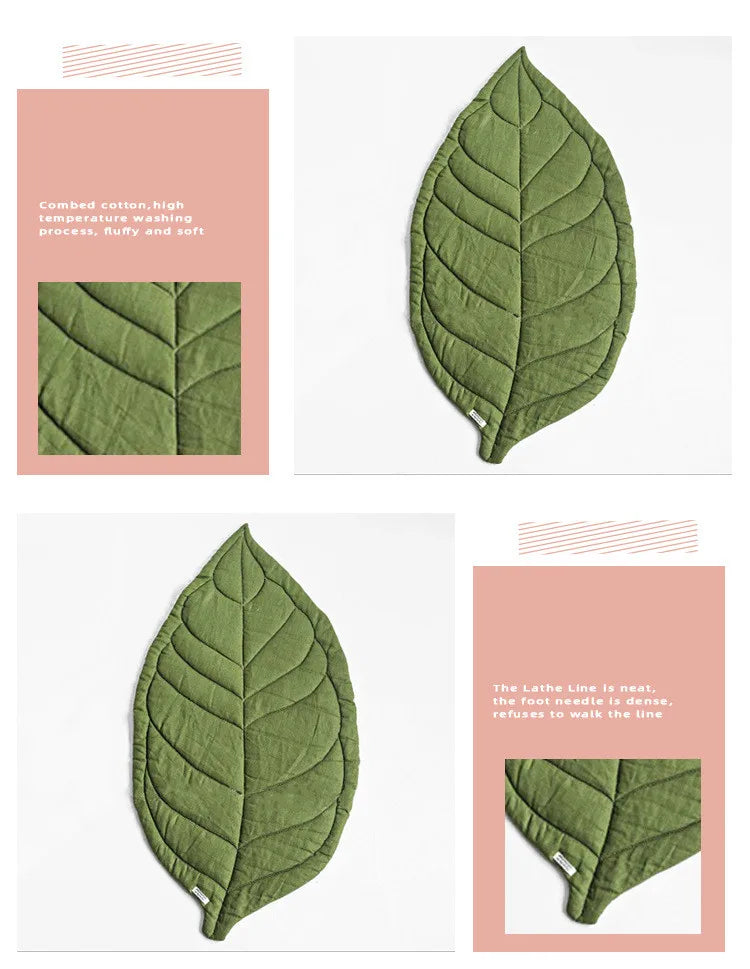 Frendorf | Baby Spielmatte – Blattform, Weich & Komfortabel