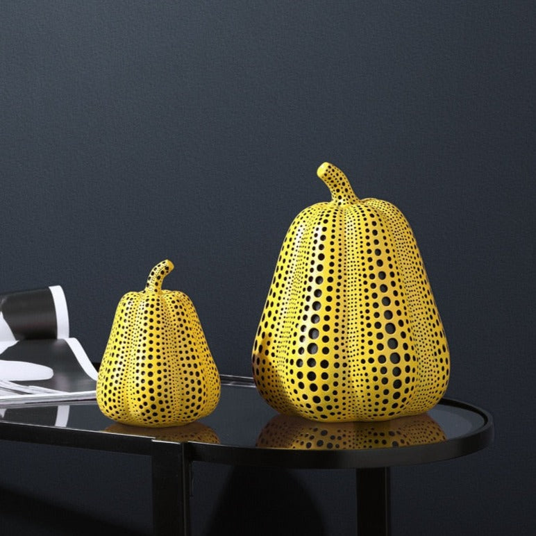 Kusama Yayoi Stil Kürbis Skulpturen