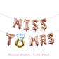 Frendorf | MISS TO MRS Folienballon - Eleganter Mylar-Ballon für Hochzeitspartys, Junggesellinnenabschiede und Hochzeitsfeiern - Langlebig, heliumkompatibel und leicht aufzublasen - Perfekte Partydekoration