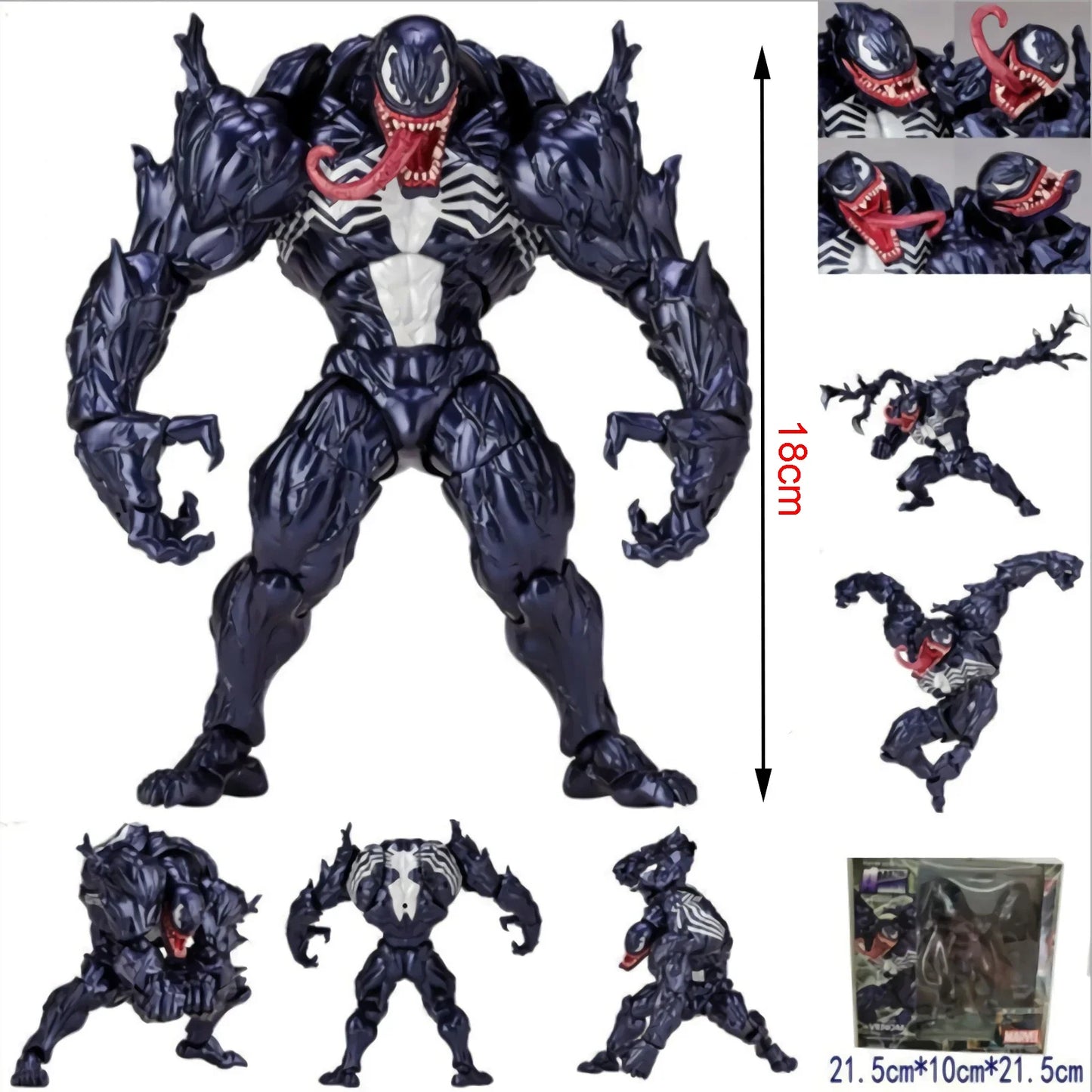 Disney Venom Carnage Actionfigur, austauschbare Teile, Spiderman-Figur, Statue, Dekoration, Spielzeug, Sammlerstück, Modell, Geschenk für Kinder