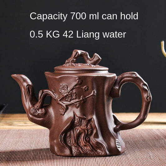 Große Kapazität Haushalt Handgemachte Lila Sand Teekanne Chinesische Teegeschirr Yixing Zisha Zhu Ton Ball Filter Blase Teekanne Mond Topf