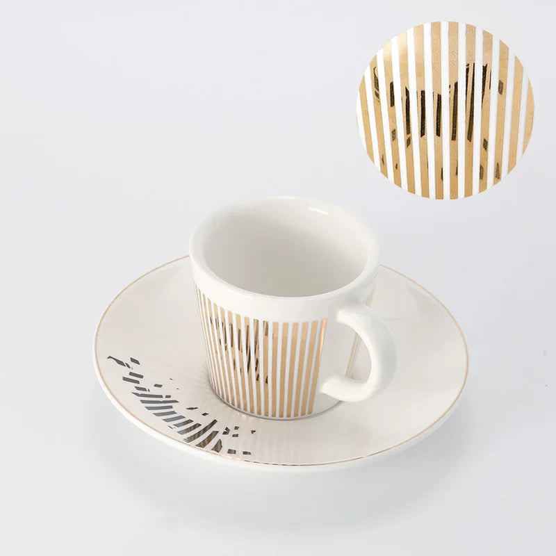 Kreative dynamische Spiegelreflexbecher Leopard anamorpher Zebra-Becher Luycho Kaffee Tee Becher Set mit Untersetzer 90ml-225ml