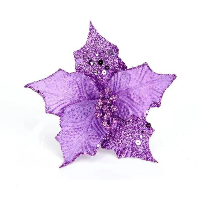 Frendorf | 5pcs Lila Blumen Weihnachtsbaum Girlande