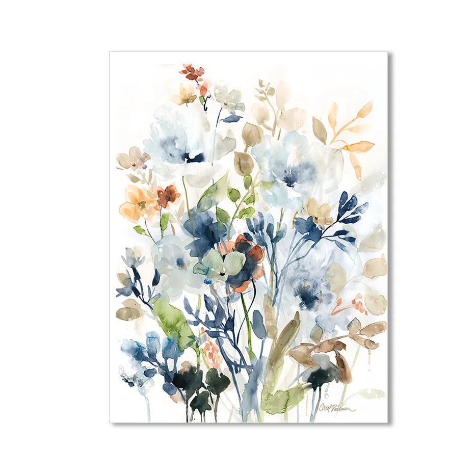 Frendorf | ArtisBloom Botanisches Aquarell Poster | Leinwanddruck mit Blumen & Blättern | Wandkunst für Wohnzimmer & Heimdekoration