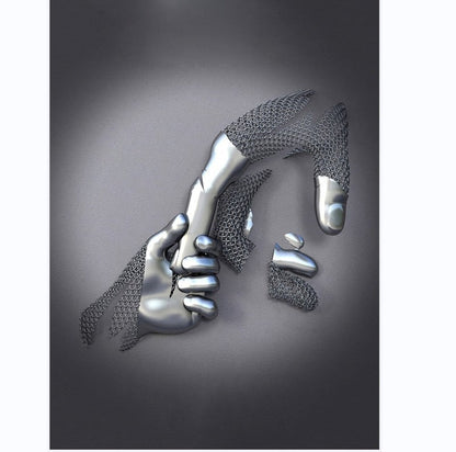 Metallfigur Statues Stile Abstraktes Leinwandgemälde Paare Wandkunst Liebes-Skulptur Poster Druck Wohnkultur Wohnzimmer Geschenke