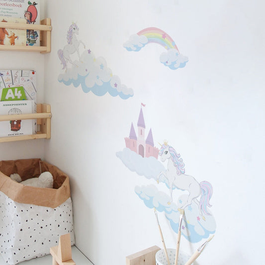 Frendorf | Einhorn- und Regenbogen-Wandaufkleber