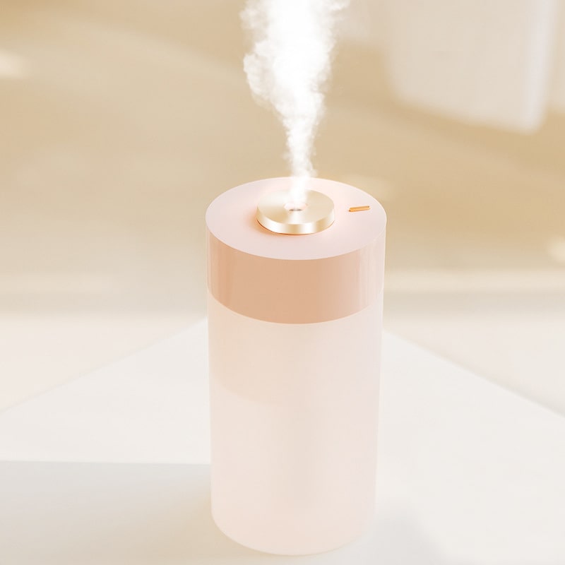 Frendorf | PearlMist Tragbarer Luftbefeuchter & Luftreiniger mit LED-Licht | 350 ml | Stilvolles Perlmutt-Design | Frische Luft für Zuhause & Büro