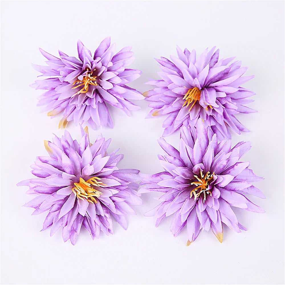 Frendorf | 10 Stück Künstliche Chrysantheme Blumen Köpfe – Seidenfake Blumen für Hochzeiten, Partys, Dekorationen, Sträuße und Girlanden Zubehör