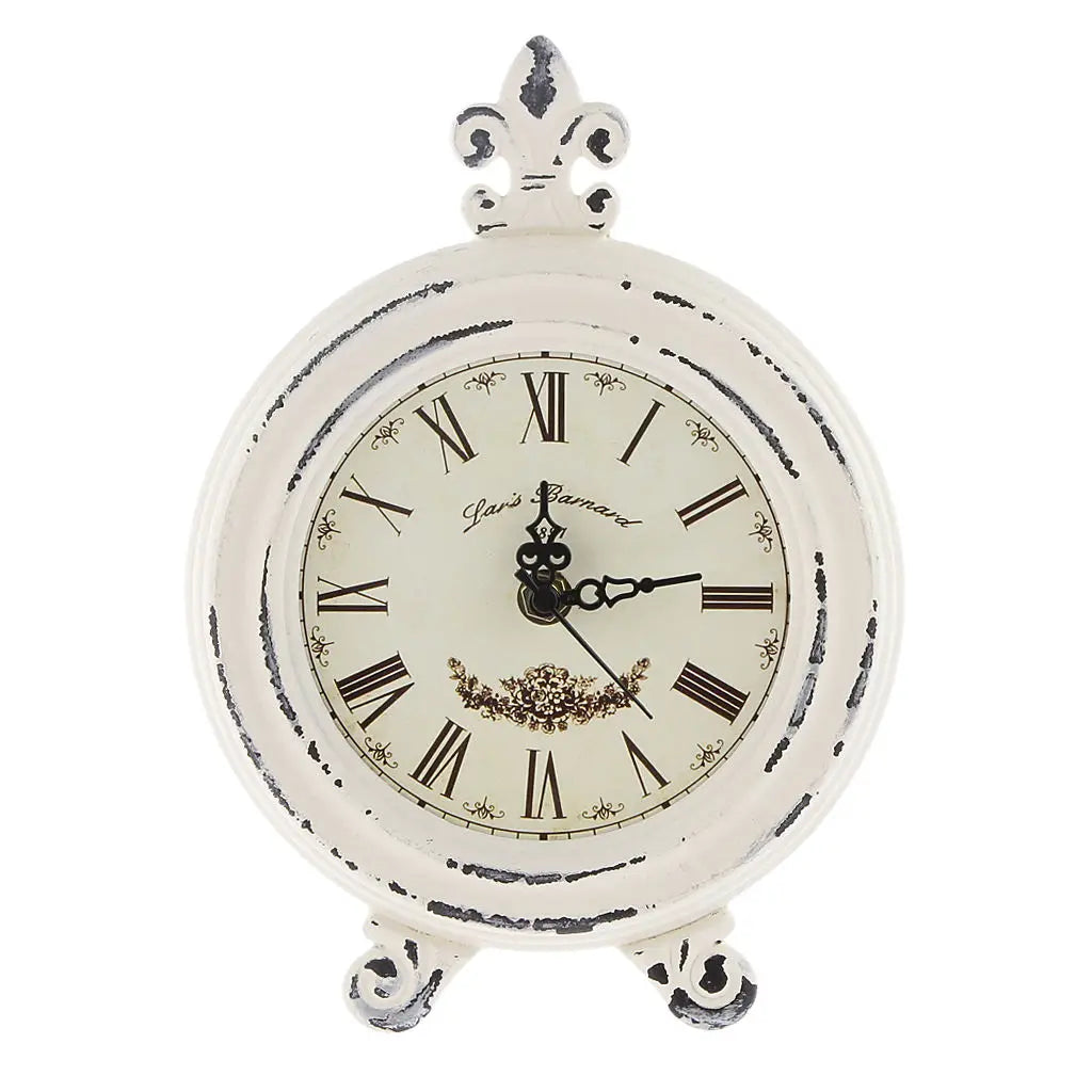 Vintage Holzstil Tischuhr mit Alarm