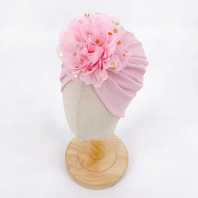 Frendorf | Weiche Baby-Turbanmütze mit Rüschendetail – KuschelGlanz (1+1 Gratis)