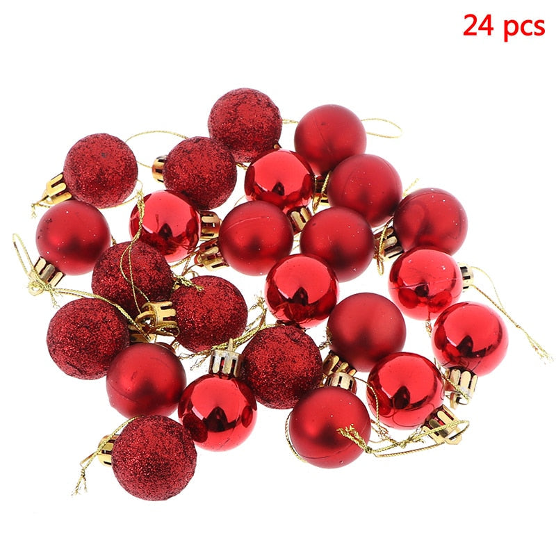 Frendorf | 3 Texturen 24 Stück Weihnachtsbaum Kugeln