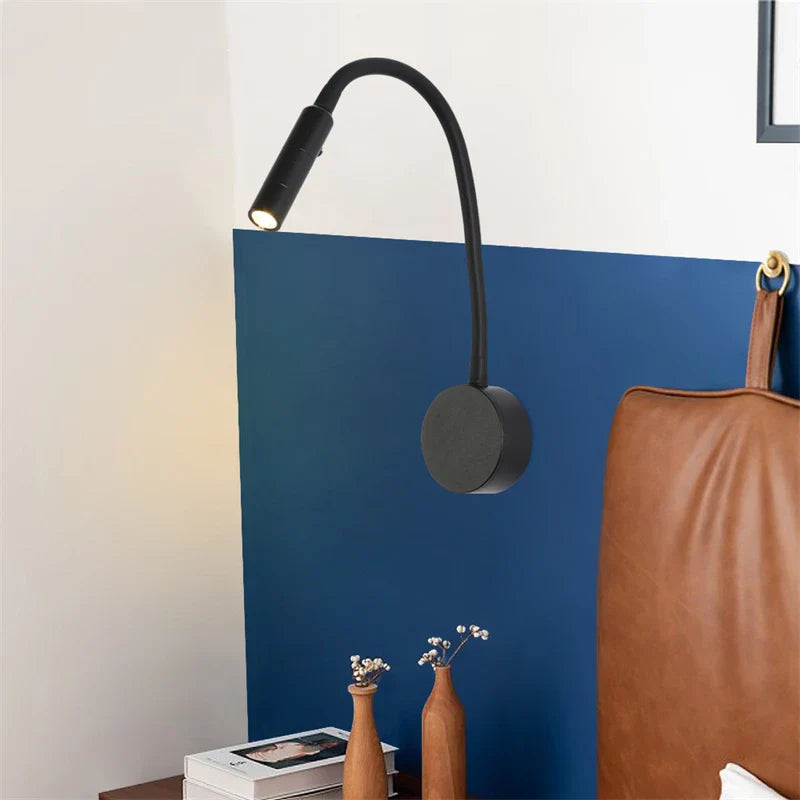 Moderne Flexible LED-Lese-Wandlampe mit Schalter für Schlafzimmer und Studium - 1W/3W