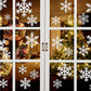 Weiße Schneeflocken Fensteraufkleber | Aufkleber Zimmer Wand Weihnachtsdeko - Windecals