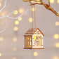 DIY Holz Hängendes Haus Dekor Leuchtende Lampe
