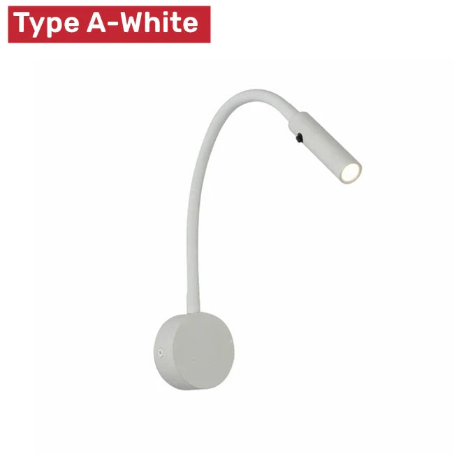 Moderne Flexible LED-Lese-Wandlampe mit Schalter für Schlafzimmer und Studium - 1W/3W