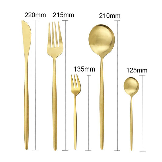 Hochwertiges Edelstahl-Besteckset für 6 Personen - Elegante Essbesteckkollektion
