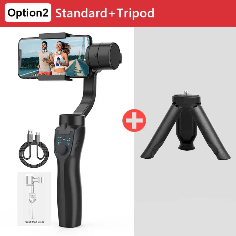 Frendorf | 3-Achsen Handheld Gimbal Stabilizer mit Zubehör - Anti Shake Smartphone Video Halter für Android & iPhone