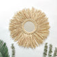 Raffia-gewebter Spiegel