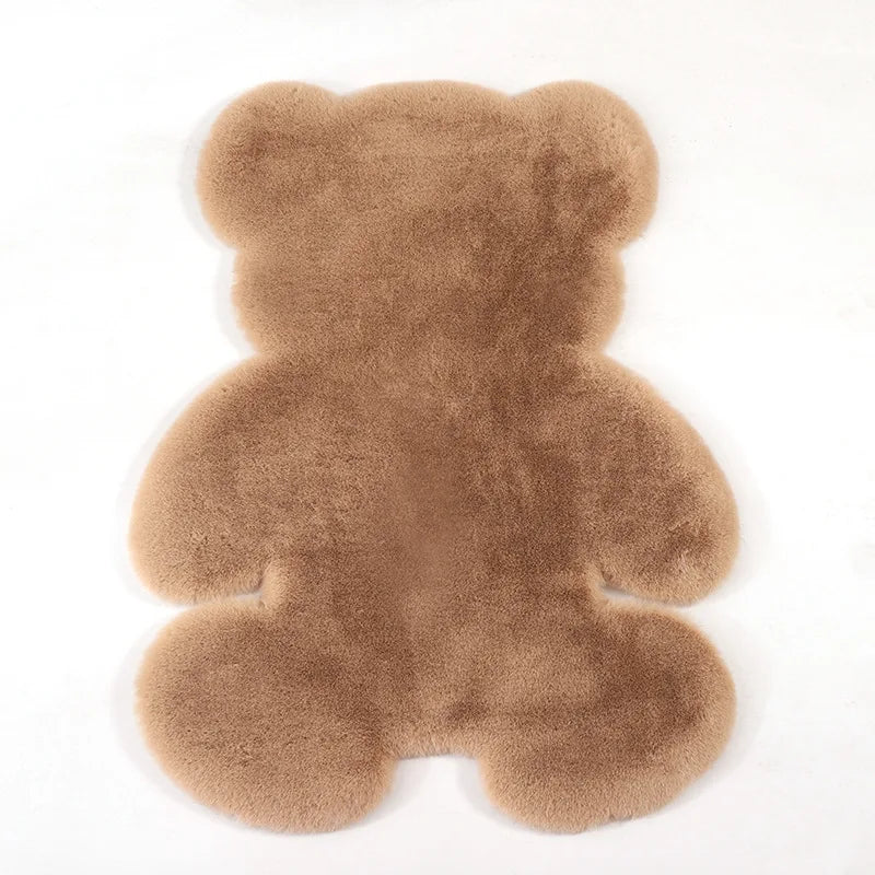 Frendorf | SnugglePaw Teppich in Bärenform | Flauschige Bärenmatte | Kinderzimmer-Deko | Verschiedene Größen