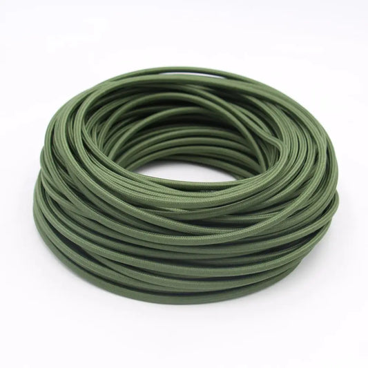 Frendorf | 3 Kern Vintage Textilkabel – Bunte Gewebte Stromkabel für Beleuchtungsprojekte (3m, 5m, 10m)