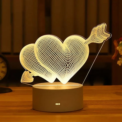 Valentinstag Acryl LED Lampe