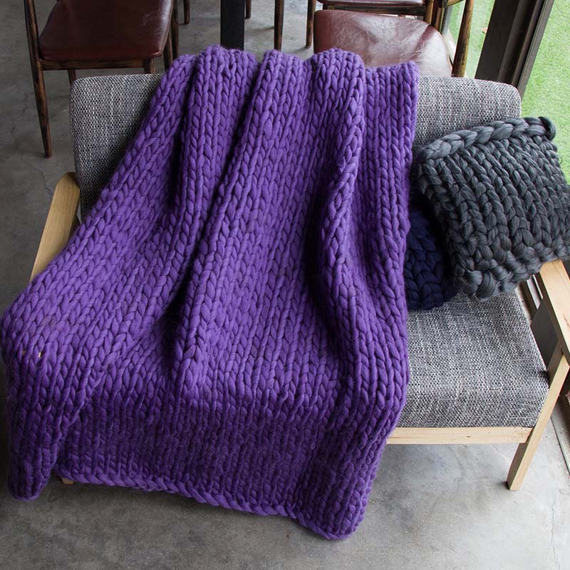Schwere Strickdecke