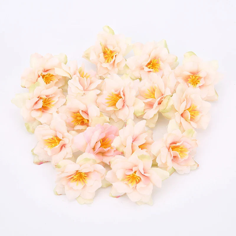 Frendorf | 10PCS Künstliche Seidenrose & Orchideenblüten – 5,5 cm Dekorative Blumen für DIY Kränze, Hochzeitsdekorationen und Heimwerkerprojekte
