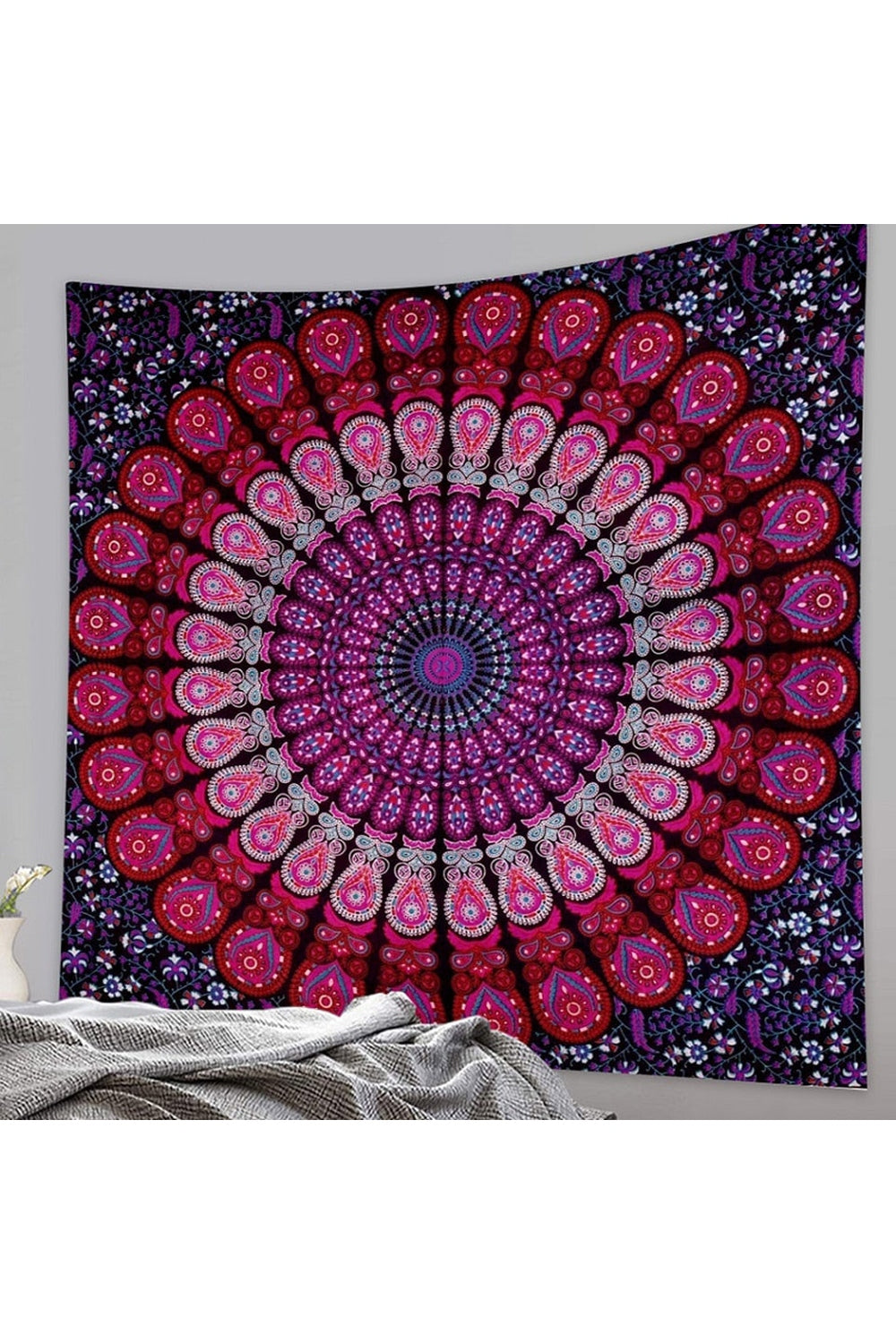 Trippy Mandala Wandteppich