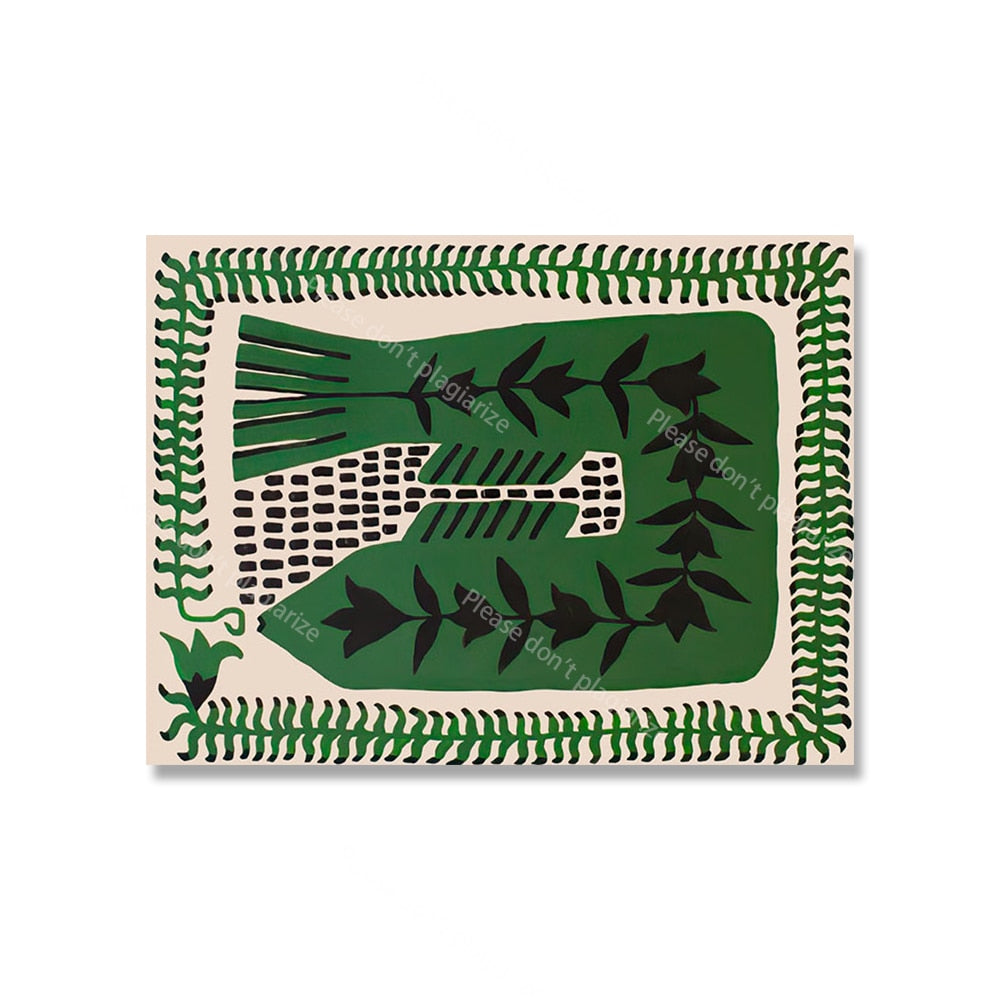 Altes Ägypten Buntes abstraktes Boho Poster Tiger Leopard Figur Wand Kunstdrucke Leinwand Malerei Dekor Bilder für Wohnzimmer