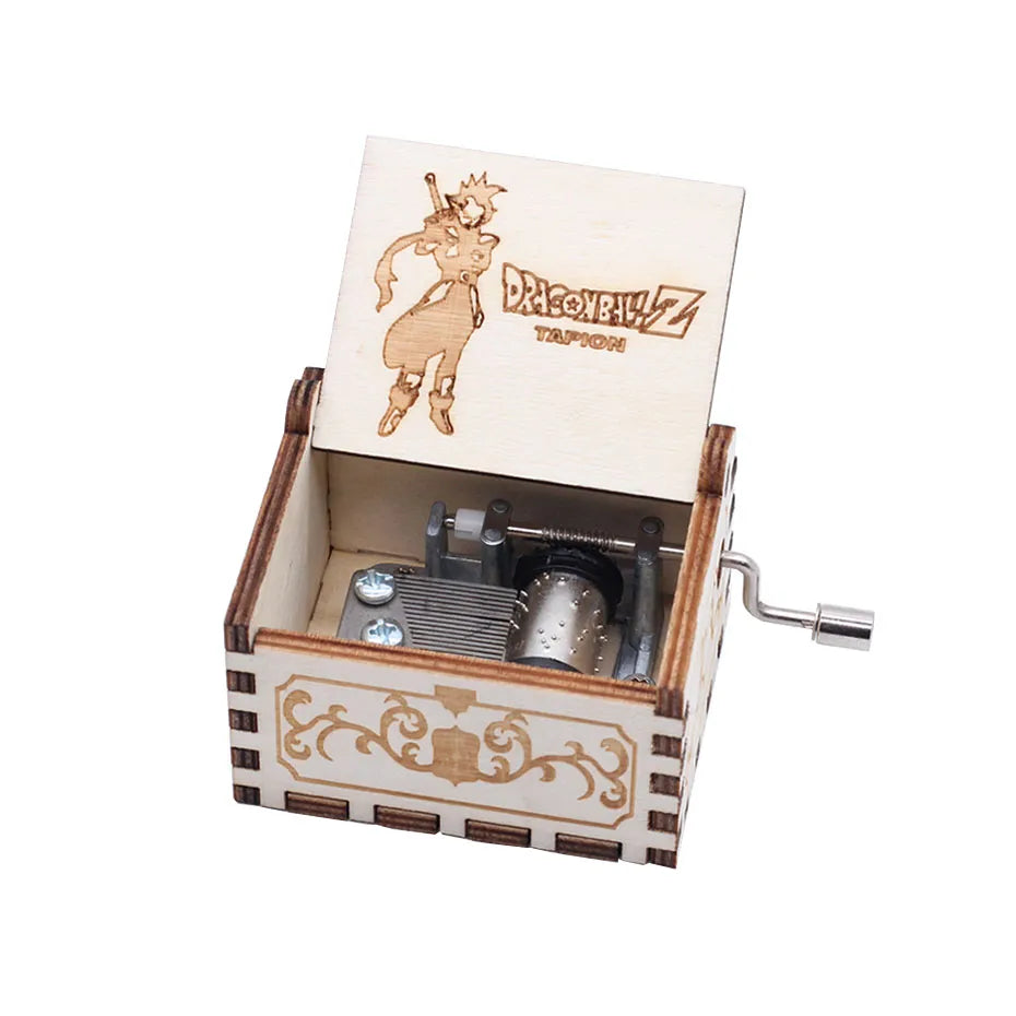 Neueste Design Anime Howl's Moving Castle Musikthema Antik geschnitzte Holz Handkurbel Musikbox Kinderspielzeug Weihnachtsgeschenk
