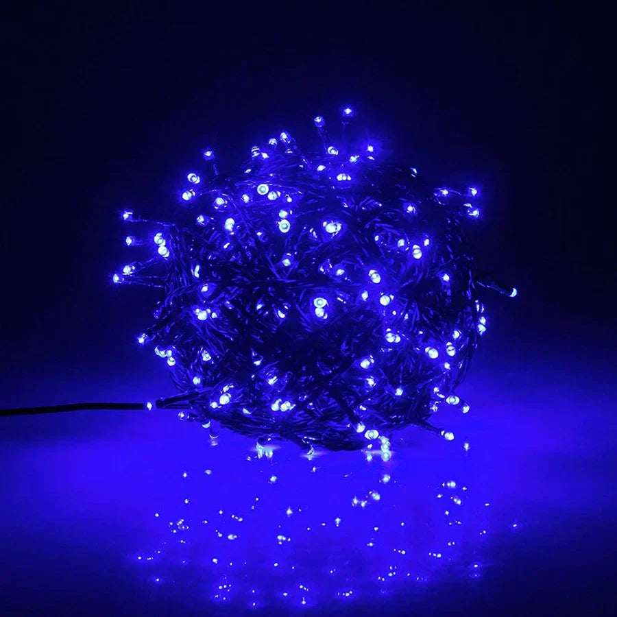 Frendorf | StarBright LED Gartenlichterkette | Festliche Beleuchtung | Warmweiß, Kaltweiß, Blau | Für Innen- & Außenbereiche