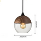 Frendorf | EternaGlow Pendelleuchte aus Glas und Holz | Elegantes Design für Ihr Zuhause