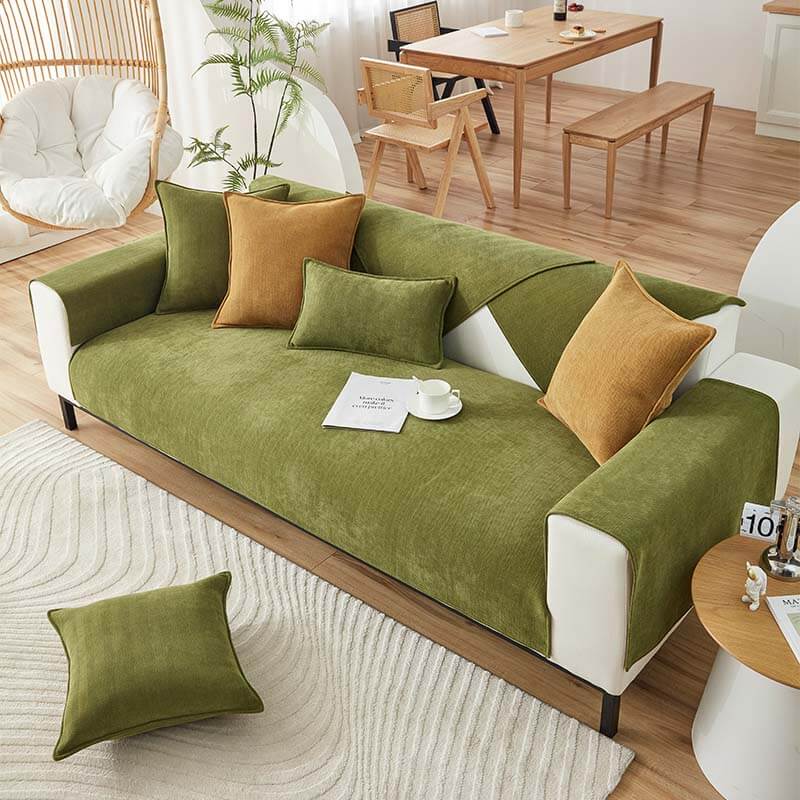 Fischgräten Chenille Stoff Wasserdicht & Antifouling Sofa-Bezüge
