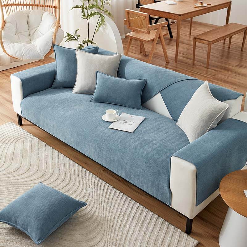 Fischgräten Chenille Stoff Wasserdicht & Antifouling Sofa-Bezüge