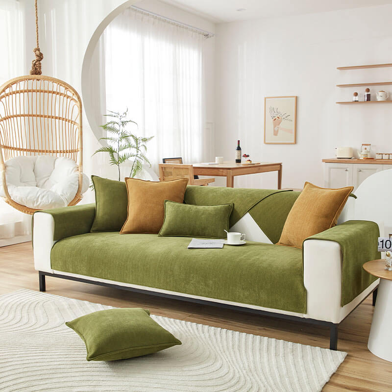 Fischgräten Chenille Stoff Wasserdicht & Antifouling Sofa-Bezüge