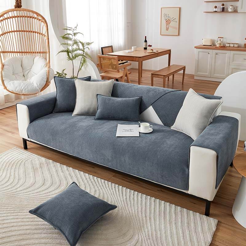 Fischgräten Chenille Stoff Wasserdicht & Antifouling Sofa-Bezüge