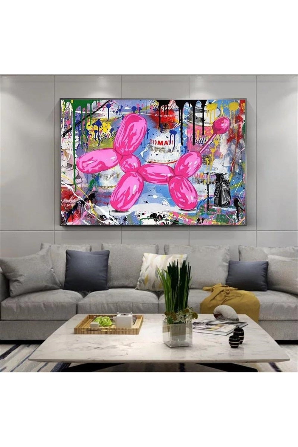Nachdenklich stimmendes Graffiti Ballon Poster