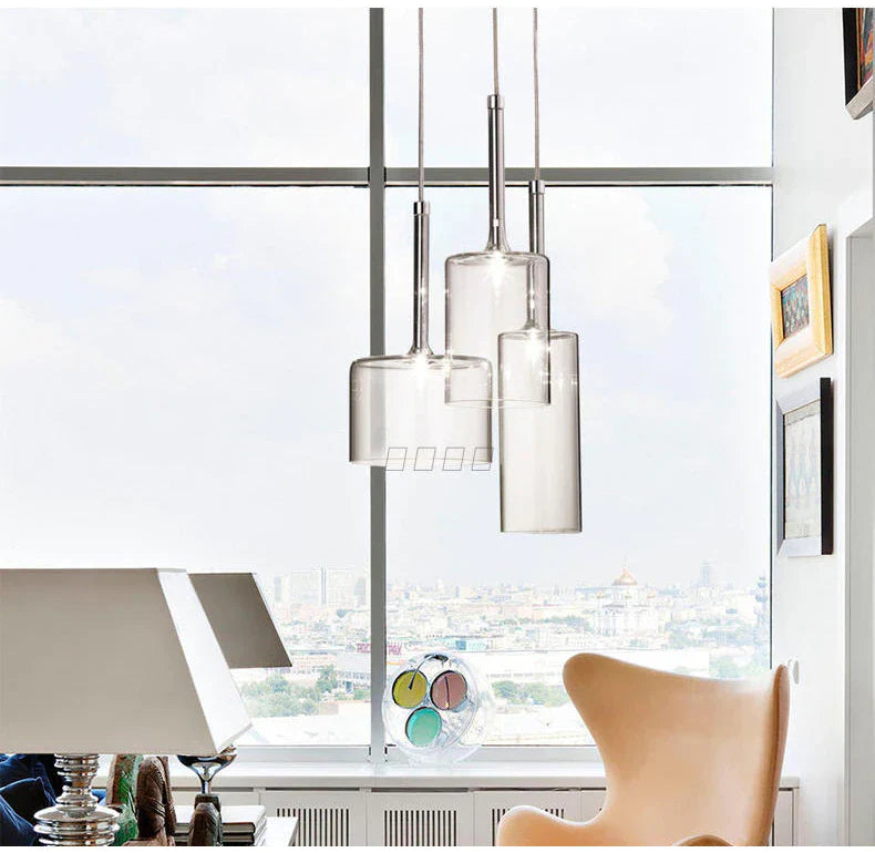 Frendorf | AuraGlas Elegante Glas-Deckenleuchte | Esszimmerlampe | Zeitloses Design | Stimmungsvolle Beleuchtung