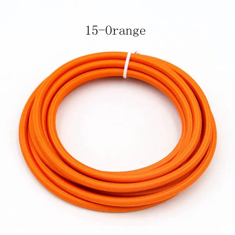 Frendorf | 2 Kern Vintage Textilstoff Elektrische Draht – Geflochtener Flex-Kabel für Beleuchtung (2m, 3m, 5m, 10m)